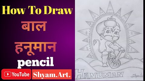 How To Draw little hanuman, Indian God by Indian Art..