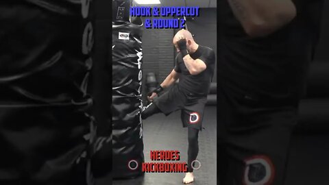 Heroes Training Center | Kickboxing "How To Double Up" Hook & Uppercut & Round 2 - Front | #Shorts