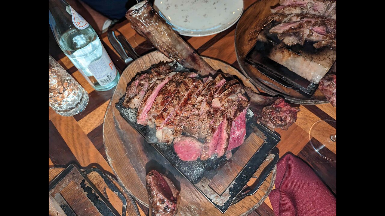 Saga Restaurant: Sizzling Tomahawk Steak on Salt Blocks