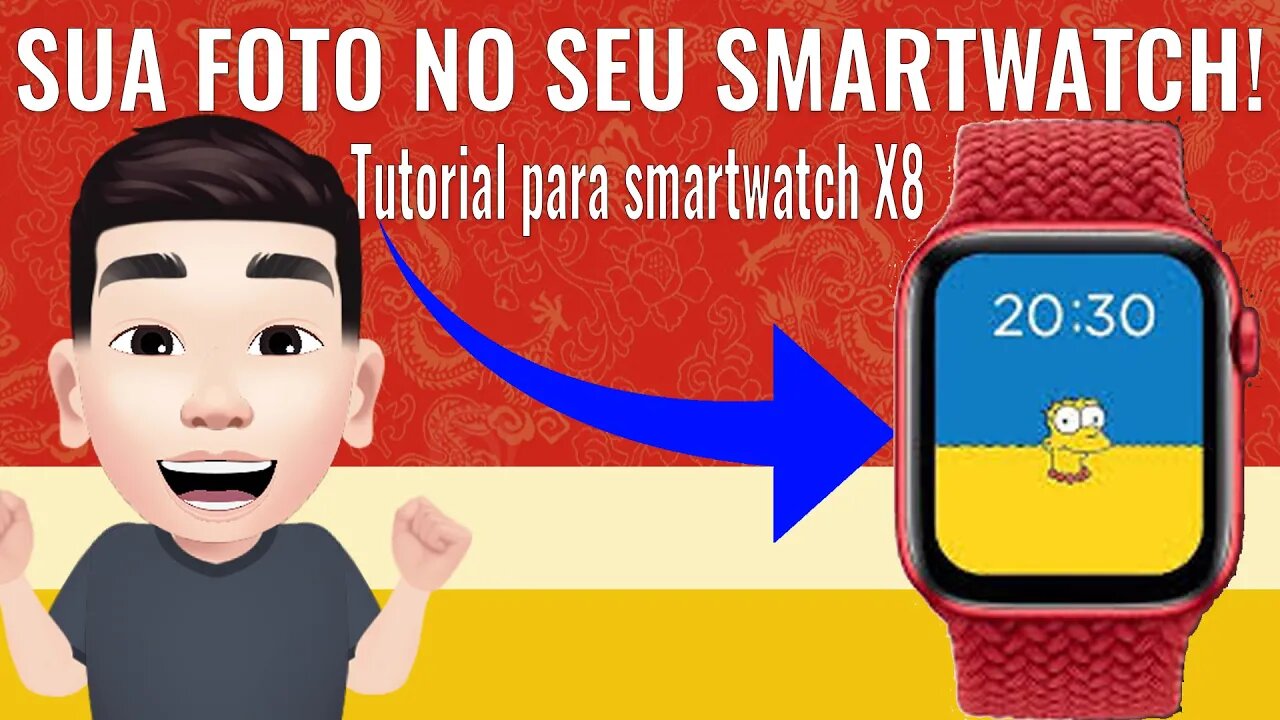 Como Adicionar, Personalizar a Foto WatchFace do Smartwatch X8