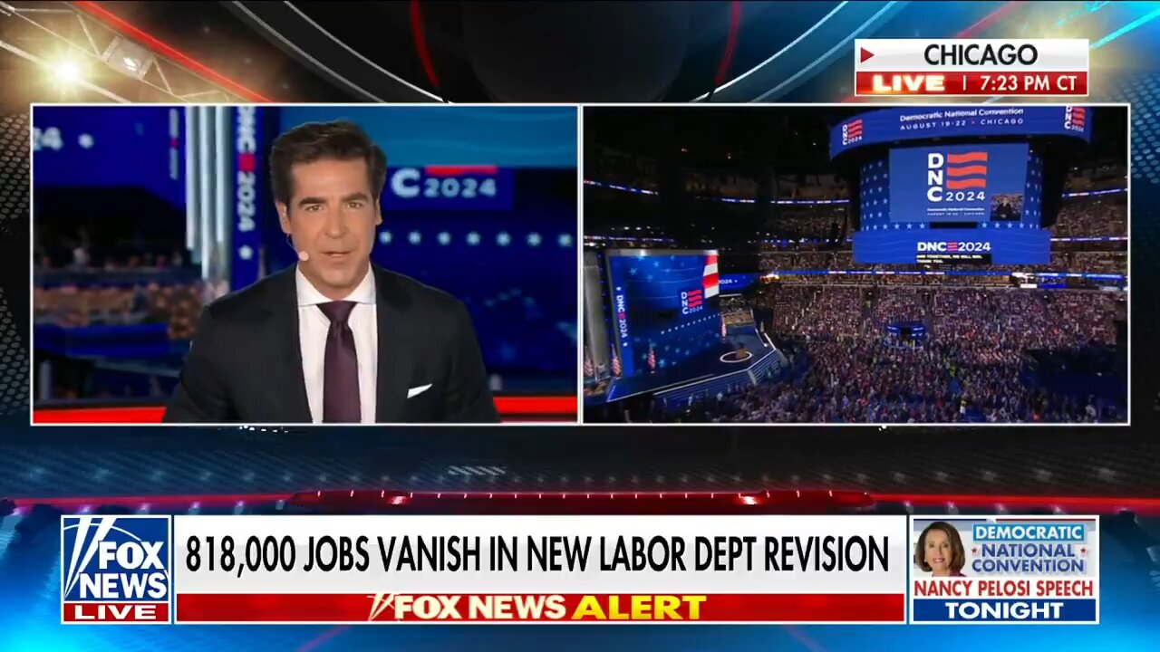 Jesse Watters | 818,000 jobs vanish. Or well, they never existed.