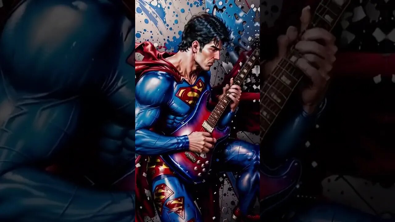 Superman guitarrista #guitar #superman