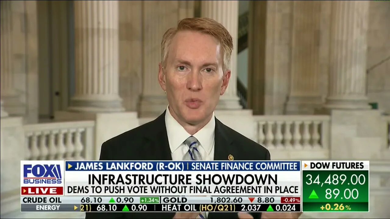 Lankford Calls Out Senate Democrats for a "Whole New Low" Ahead of Today's Infrastructure Vote