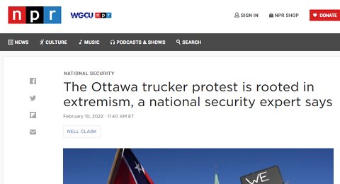 NPR: Truckers for Freedom is "Rooted in Extremism"