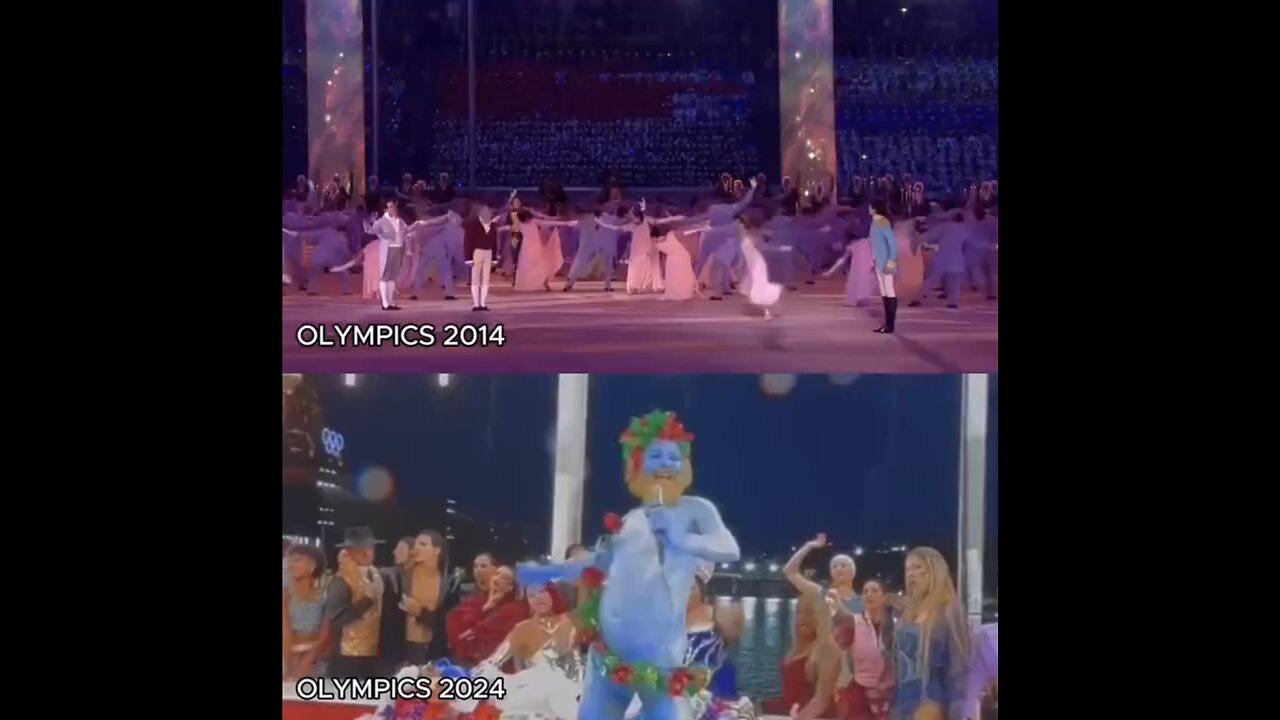 2014 OLYMPIC GAMES CEREMONY SOCHI RUSSIA🩰💃🕺🇷🇺VS 2024 OLYMPIC GAMES OPENING PARIS FRANCE🇫🇷🎪🎟️🎭👩‍🎤🧟💫