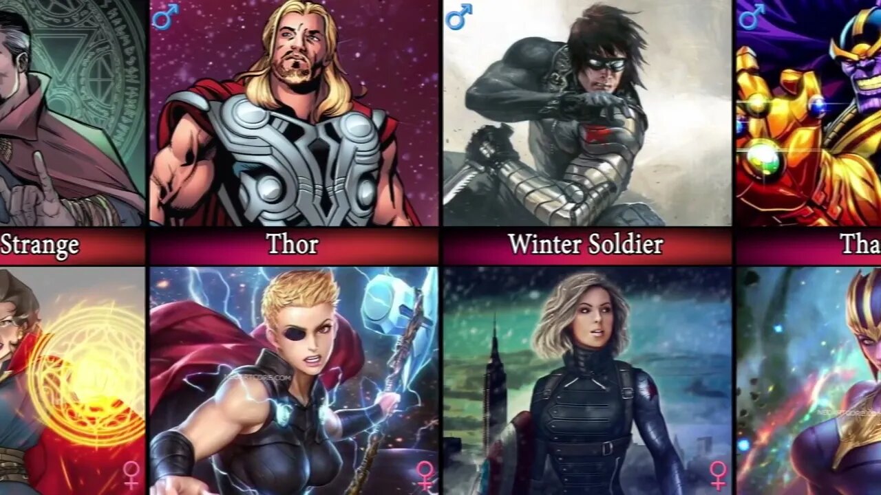 Marvel Characters Gender Swap Version