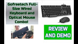 Nice Wired Keyboard and Mouse Combo - 12 Hot Keys - GOFREETECH