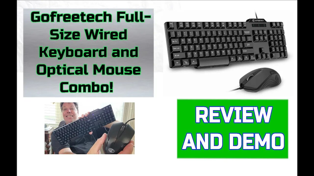 Nice Wired Keyboard and Mouse Combo - 12 Hot Keys - GOFREETECH