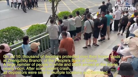 Depositors Protest Against Frozen Funds and Violently Dispersed 三千储户郑州抗议 当局40辆大巴车抓人