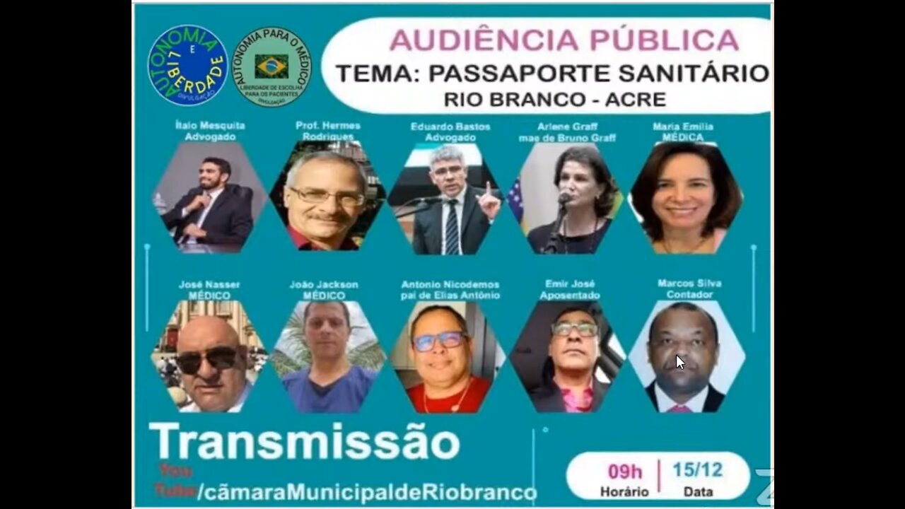 Audiência Pública Passaporte Sanitário CMRB - Rio Branco - AC