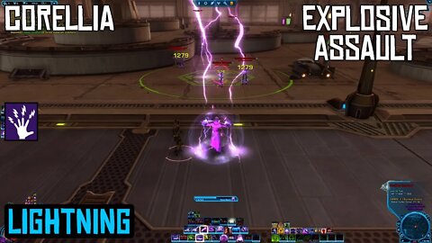 SWTOR Empire Daily Heroics on Corellia | Explosive Assault | Sith Inquisitor - Lightning Sorcerer