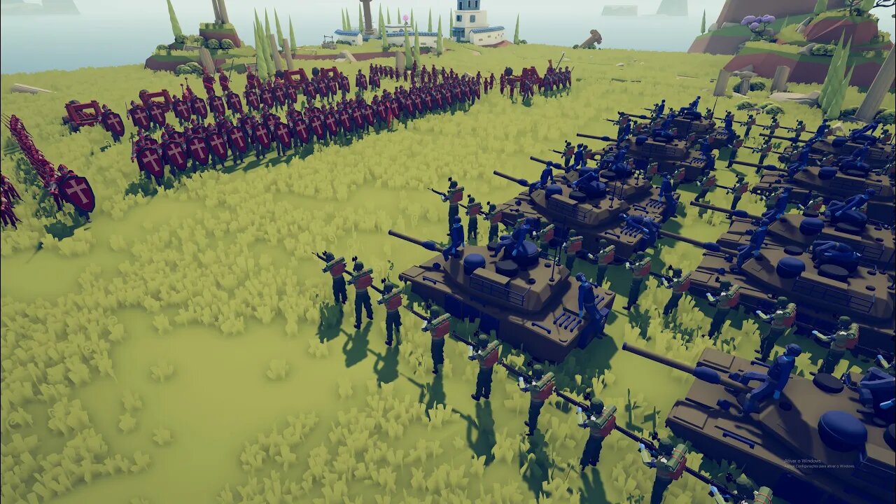 Modern Army VS Medieval Army Totally Accurate Battle Simulator TABS