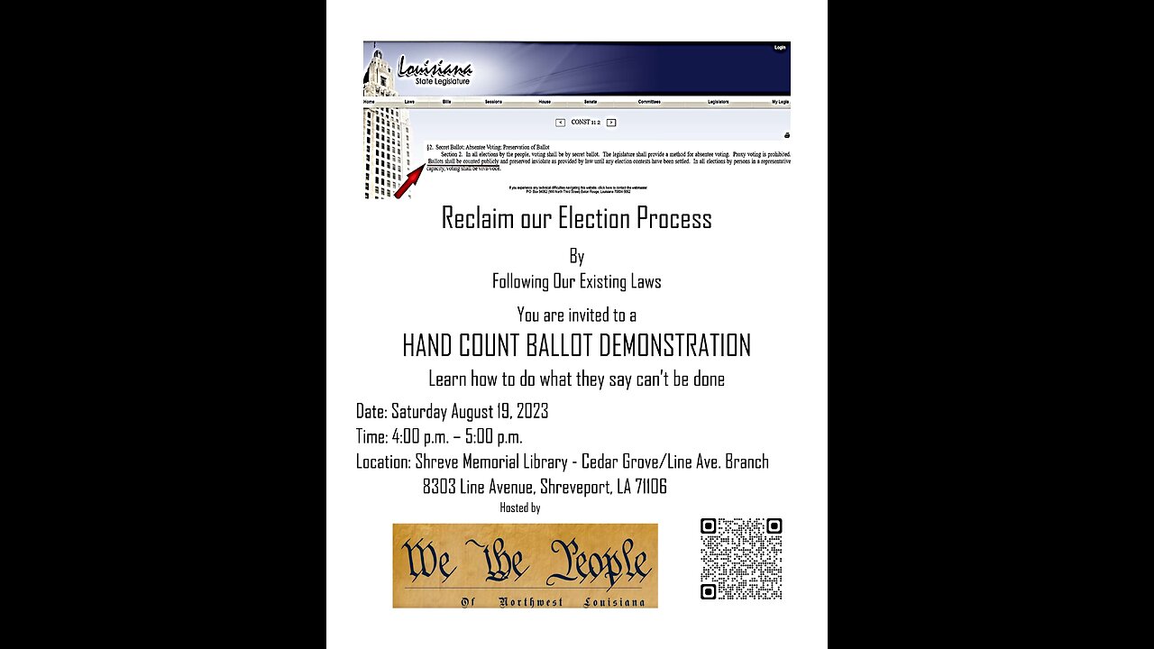 Reclaim our Election Process - Part 2 Examining Voter roll issues