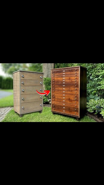 Dresser to Architect Cabinet Extreme Makeover