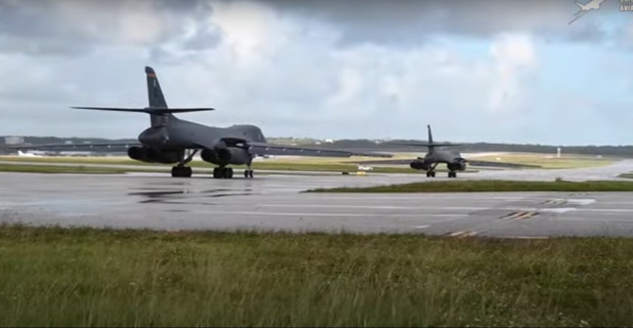 Inside US Massive B-1 Bomber During Awesome Stadium Flyover