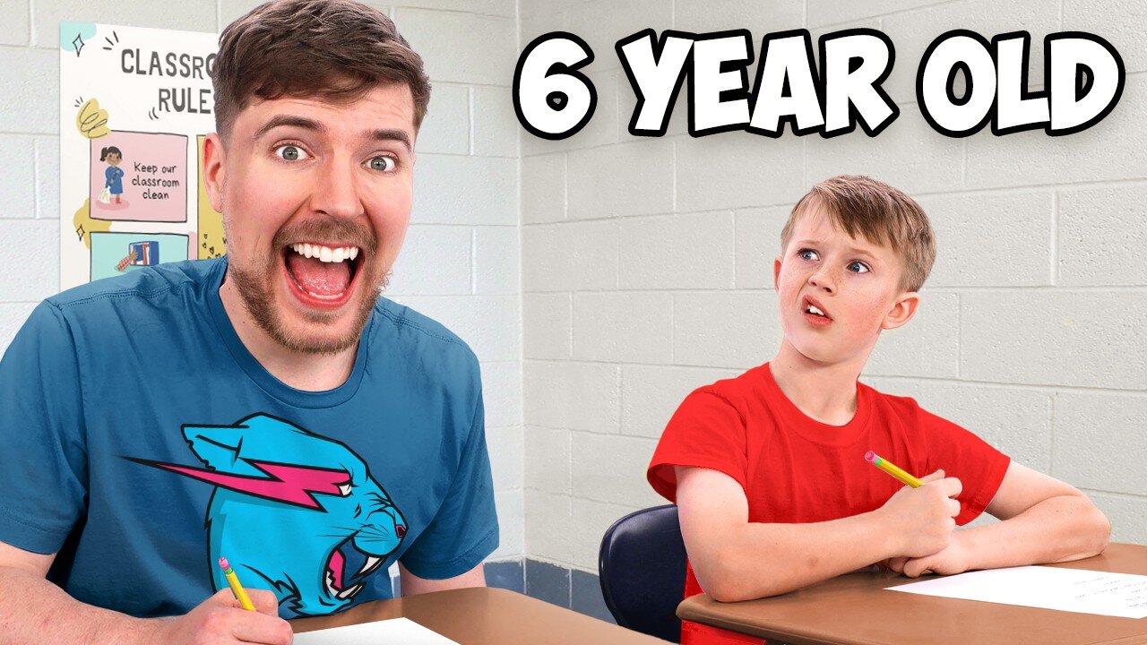 I Went Back To 1st Grade For A Day by Mr Beast Fan