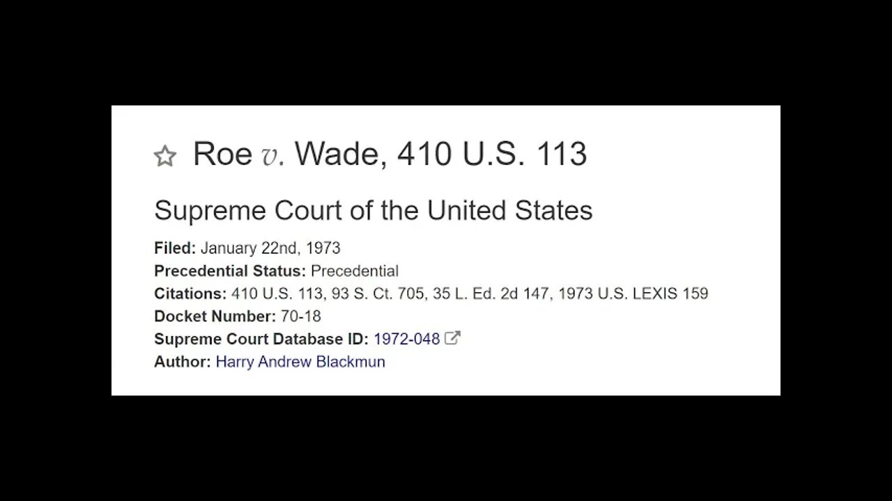 Roe V Wade