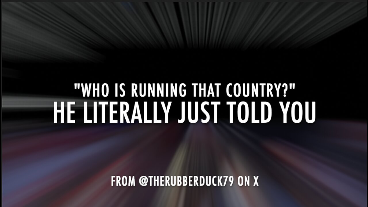 "WHO IS RUNNING THIS COUNTRY?"