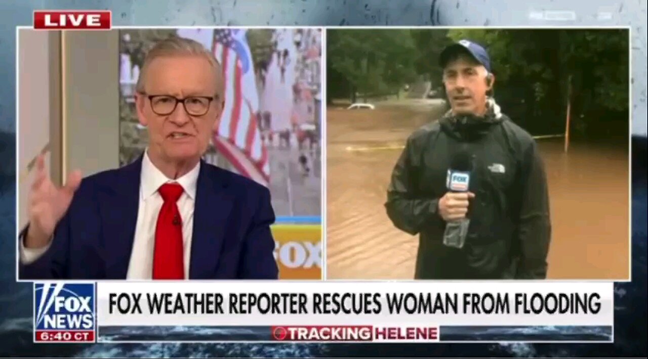 While on LIVE TV, a Fox Weather reporter could hear the screams of a woman trapped in a car