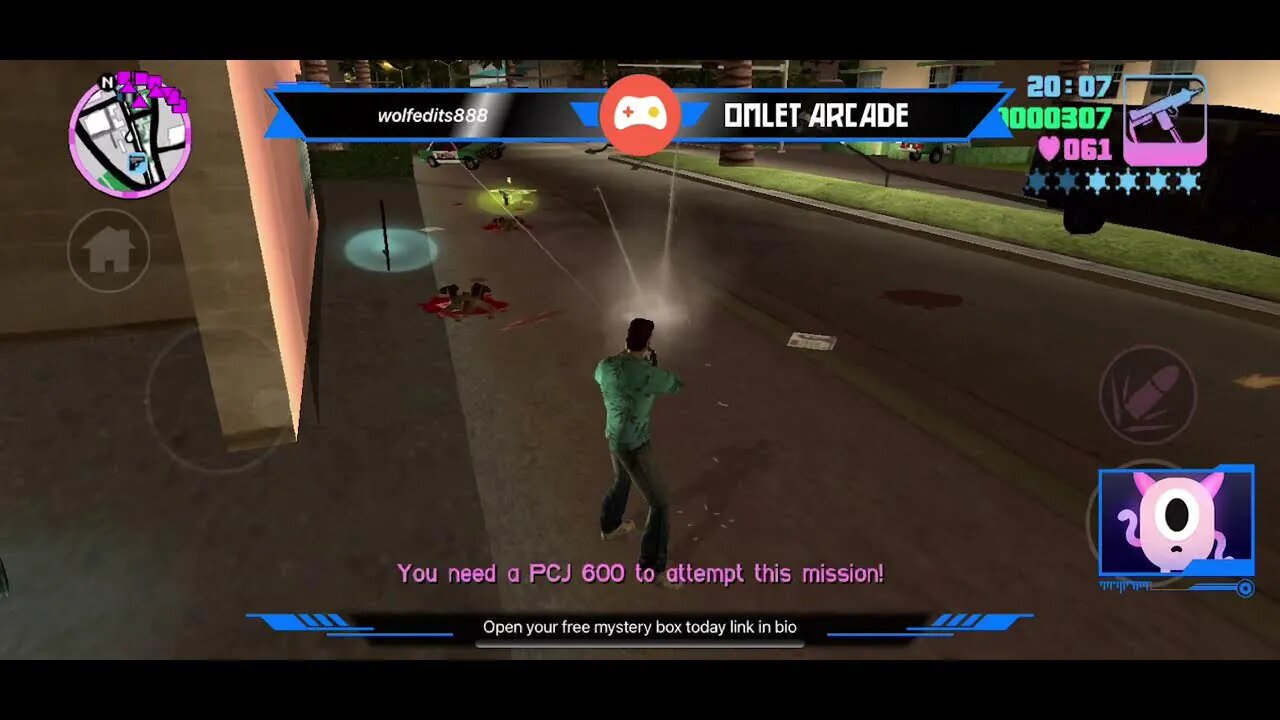 playing Grand Theft Auto: ViceCity via ( lootie code in description)