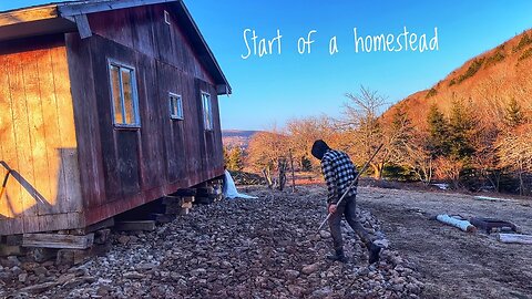 The Beginning of a Homestead | First Garden and Moving Rocks