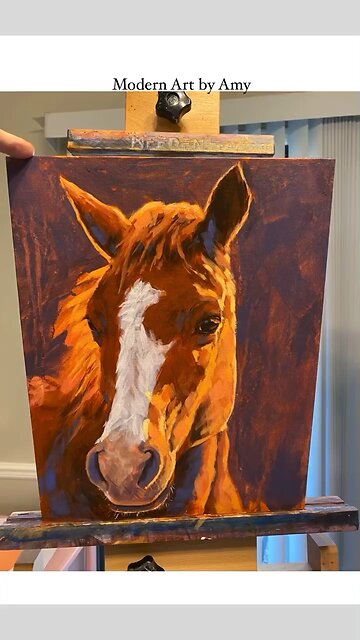 Painting A Majestic Horse - Process Photos, Prophetic Art, Christian Artist, How to Paint in Acrylic