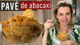 PAVÊ DE ABACAXI COM DOCE DE LEITE