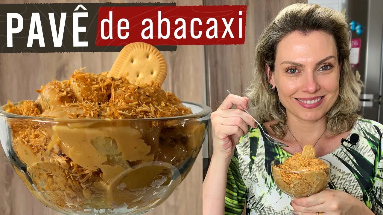 PAVÊ DE ABACAXI COM DOCE DE LEITE