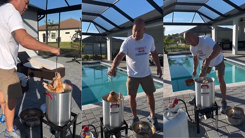 Tito Ortiz Deep Frying a 13lb Turkey on Thanksgiving Day