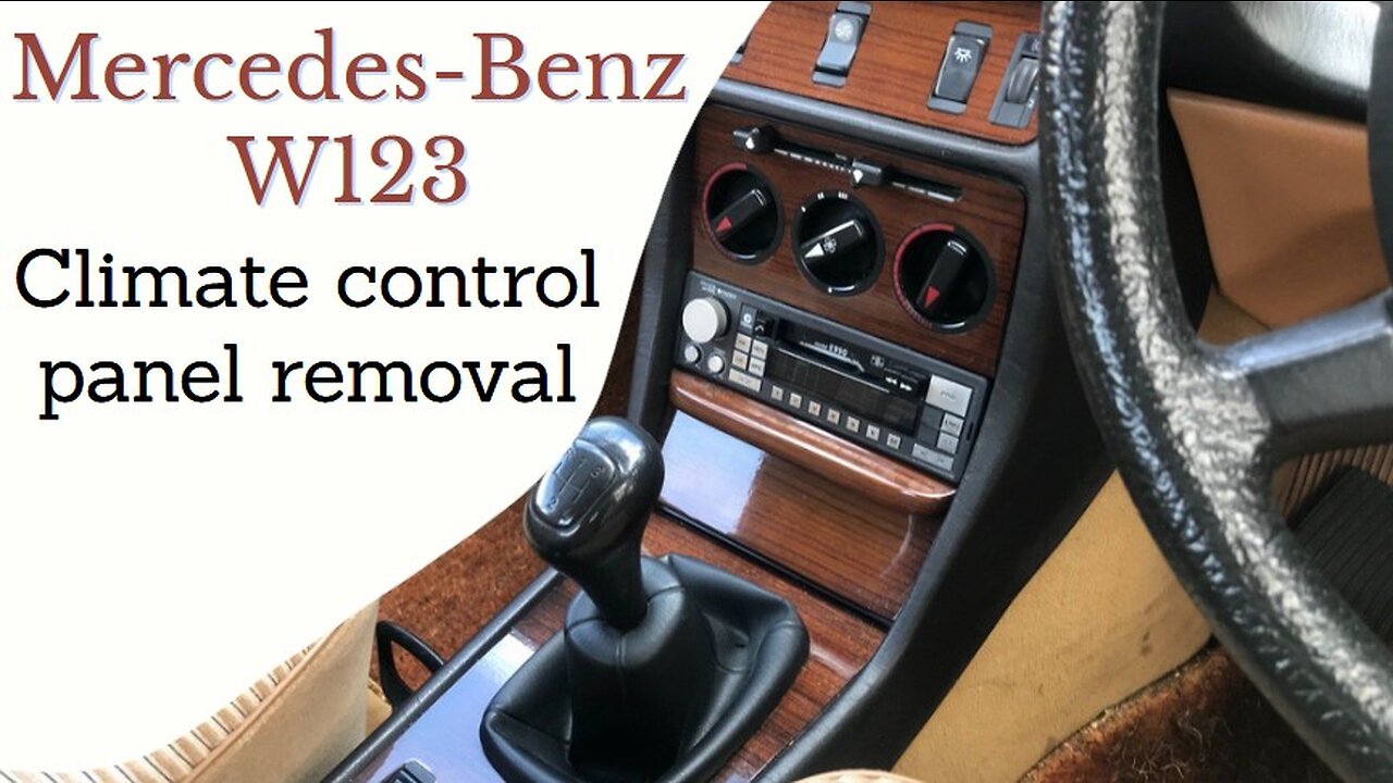 Mercedes Benz W123 - How to remove the climate control panel tutorial Class E