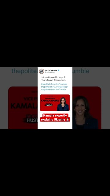 Kamala expertly explains the situation Ukraine 😂 #shorts ￼