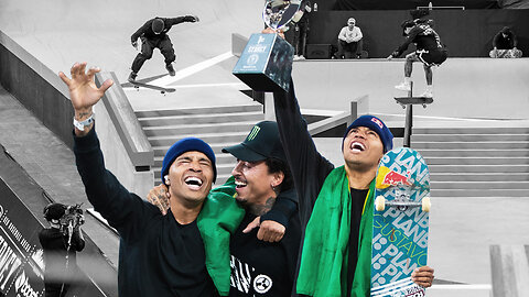 Crazy Ending to the SLS Sydney Men's Final - Dashawn Jordan, Nyjah Huston & Felipe Gustavo