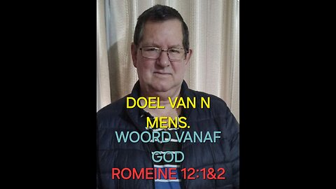 DOEL VAN N MENS-WOORD VAN GOD DEUR CHRIS PRETORIUS