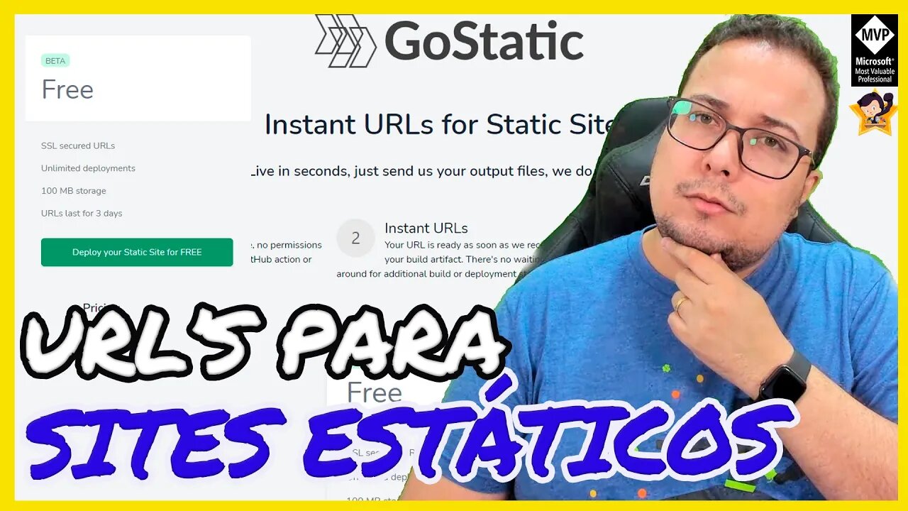 URL INSTANTANEA PARA SEU SITE ESTÁTICO COM GOSTATIC E GITHUB ACTIONS