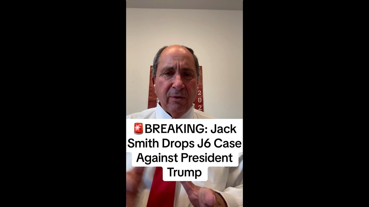 🚨BREAKING: Jack Smith Drops J6 Case Against President Trump