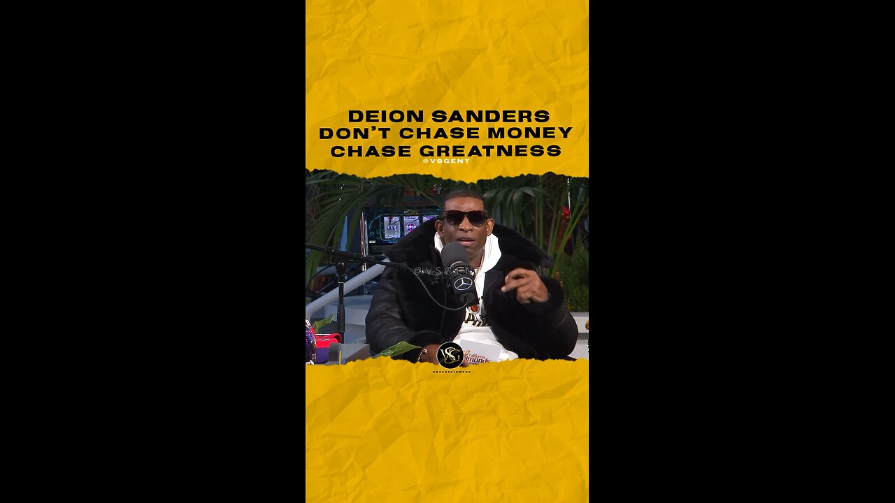 @deionsanders Don’t chase money chase greatness