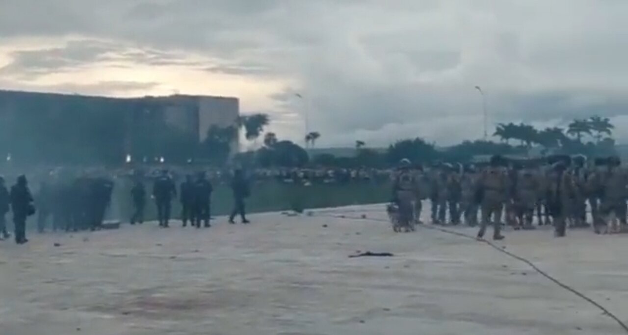 Police Clear Out The Protestors In Brazil