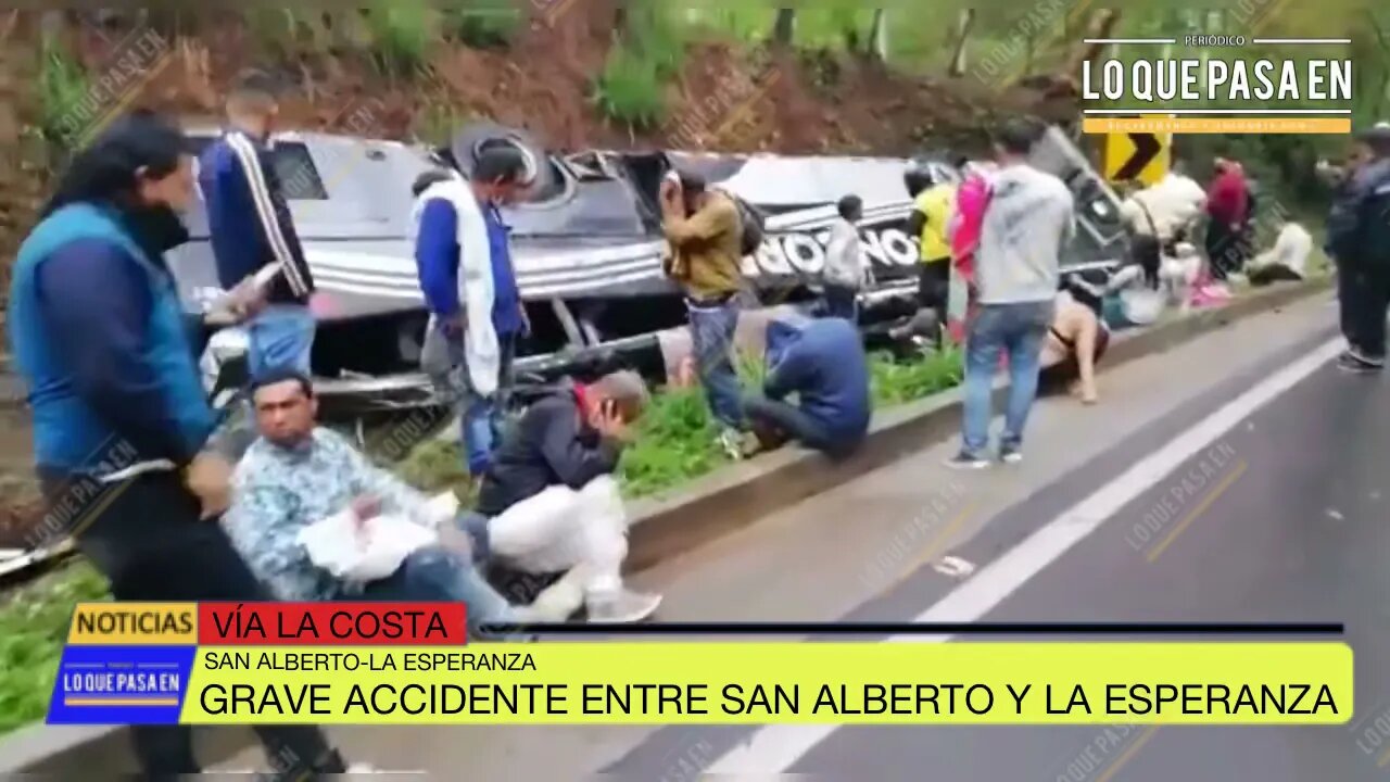 Grabe Accidente de tránsito en la vía San Alberto la esperanza