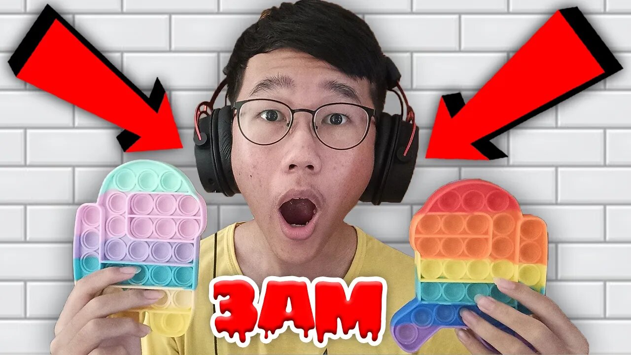 I Played with Among Us Pop It at 3AM in Minecraft