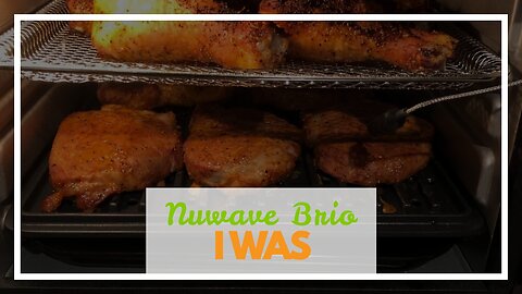Nuwave Brio 15.5Qt Air Fryer Rotisserie Oven, X-Large Family Size, Powerful 1800W, 4 Rack Posit...