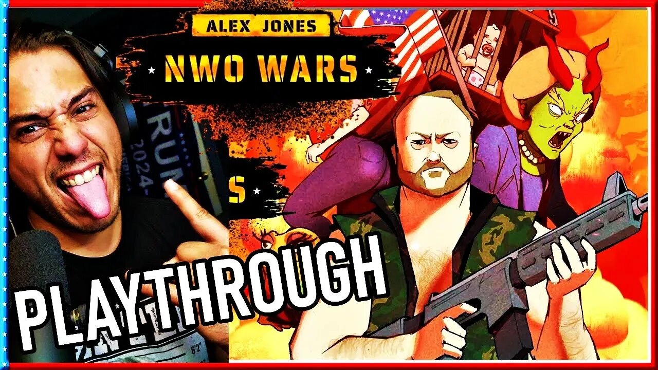 Alex Jones's Video Game PlayThrough GIVES MIDDLE FINGER TO WOKE Video Game industry!!!
