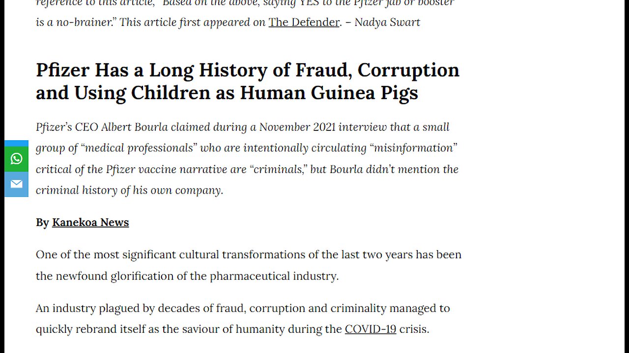 Pfizer and Moderna Scumbag Criminals Dodging Every Questions About the Safety of the "Vaccines"