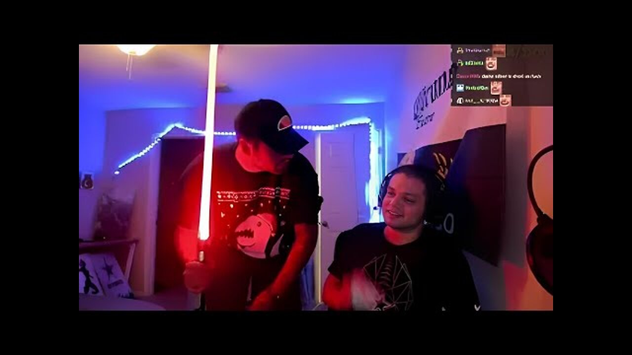 Sliker & Jon Zhekra Buy 350$ Lightsaber with Mizkif 's Credit Card!