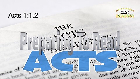 DBR2024: Preparing to Read the Book of Acts