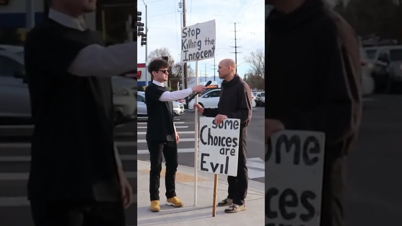 Anti-Abortion Protester Doesn't Believe in God