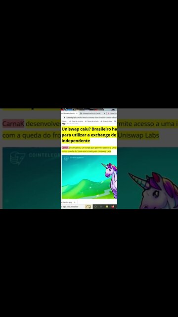 UNISWAP ESSE SEGRRDO IRÁ TE SALVAR