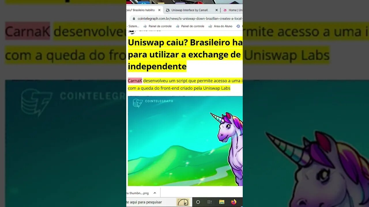 UNISWAP ESSE SEGRRDO IRÁ TE SALVAR