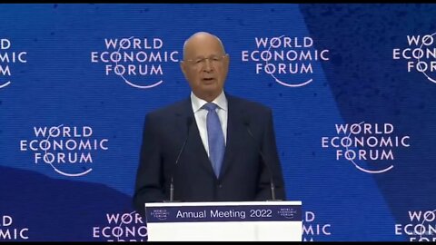 "The future is being built by us." Klaus Schwab speaks to attendees of the WEF event in Davos