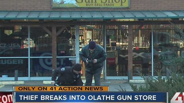 Thief breaks into Olathe gun store