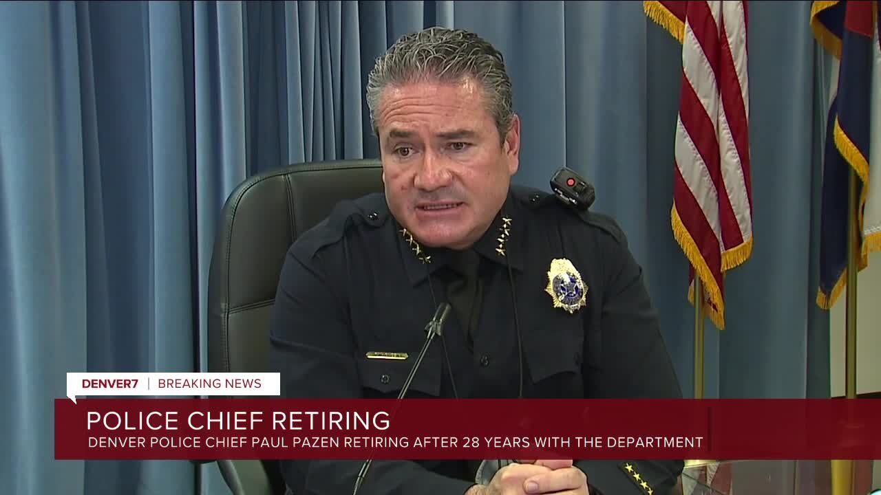 Denver Police Chief Paul Pazen announces retirement